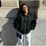 Black Denim Jacket - Vignette | Y2K Zone®