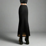 Black Long Skirt - Vignette | Y2K Zone®