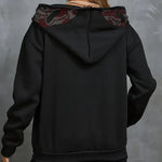Black Rhinestone Hoodie - Vignette | Y2K Zone®