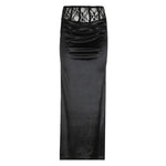 Black Velvet Maxi Skirt - Vignette | Y2K Zone®