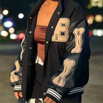 Bone varsity Jacket - Vignette | Y2K Zone®