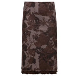 Brown Flower Skirt - Vignette | Y2K Zone®