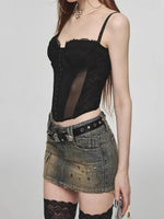 Dark Washed Mini Skirt - Vignette | Y2K Zone®