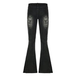 Floral Flare Jeans - Vignette | Y2K Zone®