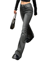 Grey Flare Jeans - Vignette | Y2K Zone®