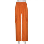 Orange Cargo Pants - Vignette | Y2K Zone®