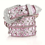Pink Rhinestone Belt - Vignette | Y2K Zone®