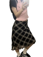 Plaid A Line Skirt - Vignette | Y2K Zone®