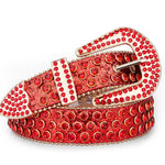 Red Rhinestone Buckle Belt - Vignette | Y2K Zone®