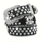 Rhinestone Skull Belt - Vignette | Y2K Zone®