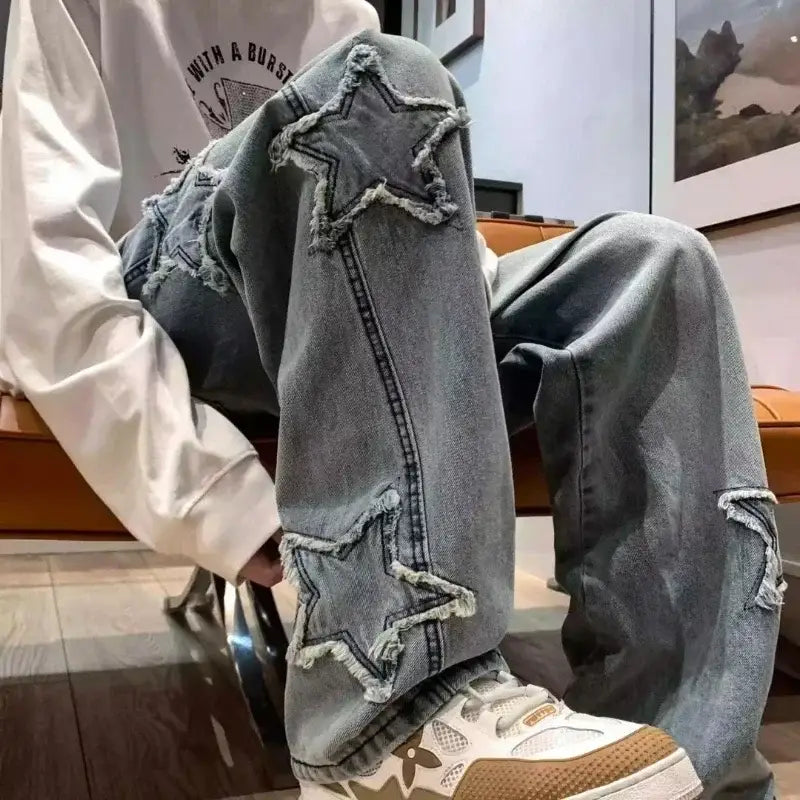 Star Patch Jeans - Y2K Zone®