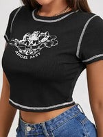 Angel Crop Top - Vignette | Y2K Zone®