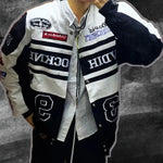 Black and White Racing Jacket - Vignette | Y2K Zone®