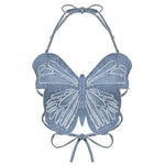 Butterfly Crop Top - Vignette | Y2K Zone®