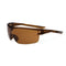 Brown-tinted cycling sunglasses fashion with sleek wraparound design for ultimate comfort