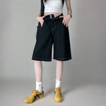 Denim Oversized Shorts - Vignette | Y2K Zone®