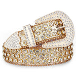 Gold Rhinestone Buckle Belt - Vignette | Y2K Zone®