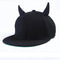 Black Horns Cap with pointed devil horn-like protrusions perfect for Y2K fashion