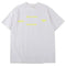 White Kanye West T Shirt with bold yellow text, perfect for Y2K fashion enthusiasts