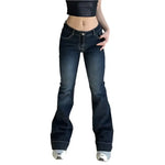 Low Rise Flare Jeans - Vignette | Y2K Zone®