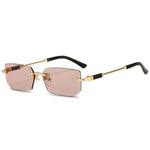 Rimless Rectangle Sunglasses - Vignette | Y2K Zone®