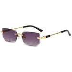 Rimless Rectangle Sunglasses - Vignette | Y2K Zone®