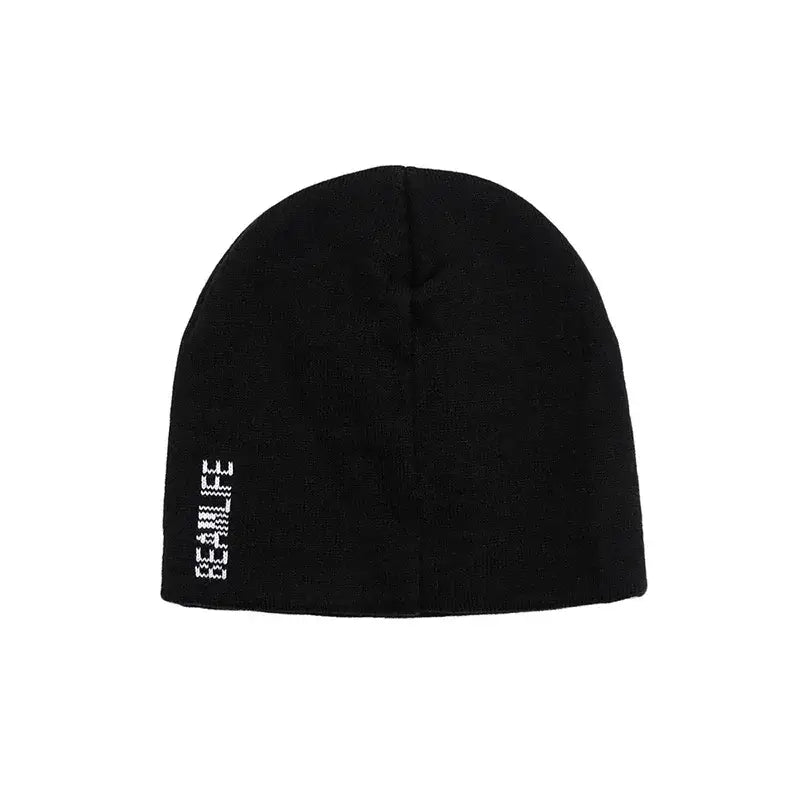 Black knit Scream Beanie featuring BE:ALIVE text, perfect for Y2K style lovers