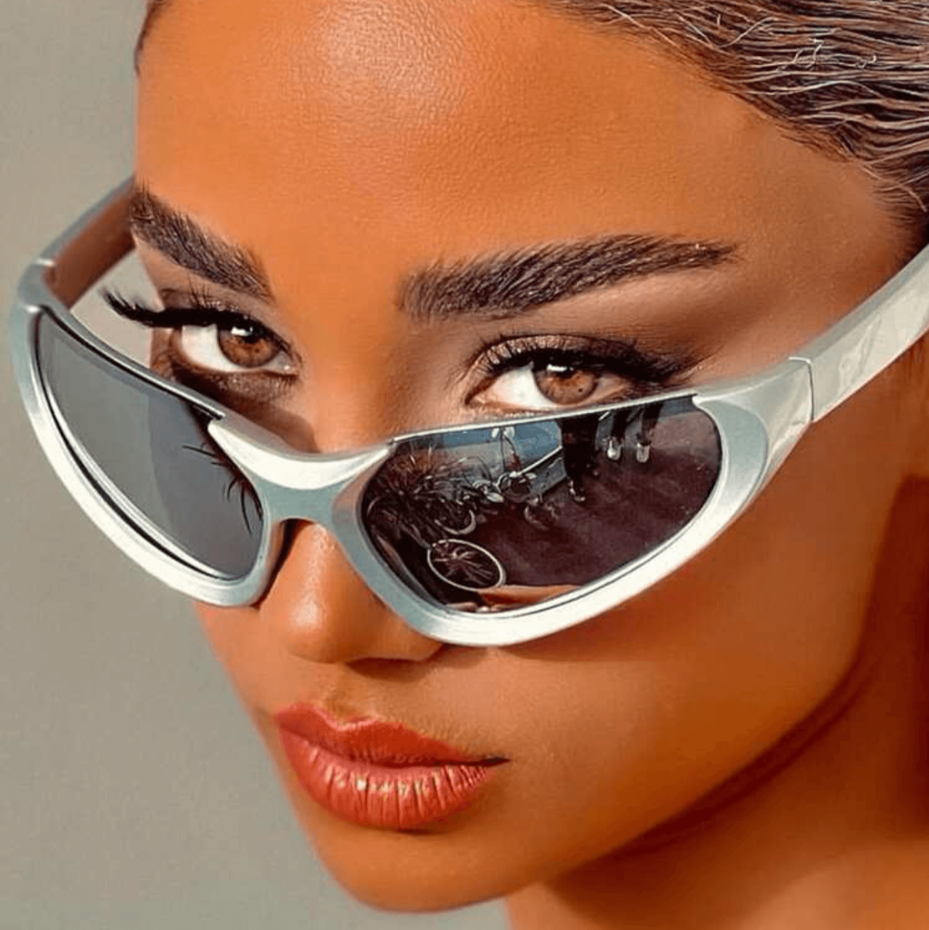 Silver Glasses Y2K - Y2K Zone®