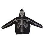 Skeleton Rhinestone Hoodie - Vignette | Y2K Zone®