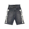 Dark denim Skeleton Shorts with white skeleton leg bones, perfect for a Y2K look day long