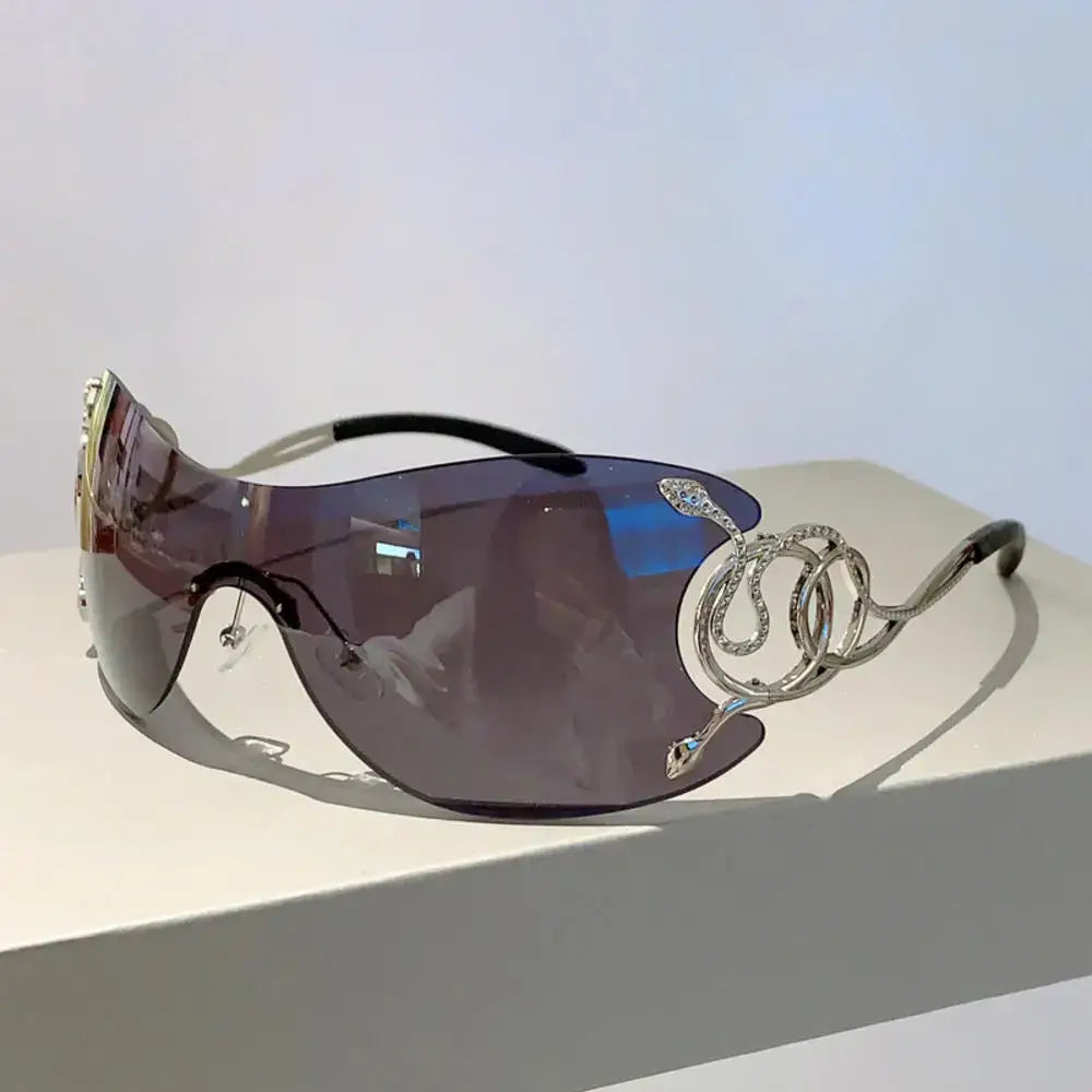 Stylish Snake Sunglasses with decorative snake-like arms for a trendy Y2K look