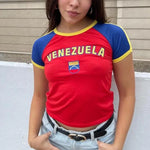 Venezuela Crop Top - Vignette | Y2K Zone®