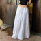 Long white flowy maxi skirt with tiered design perfect for any occasion