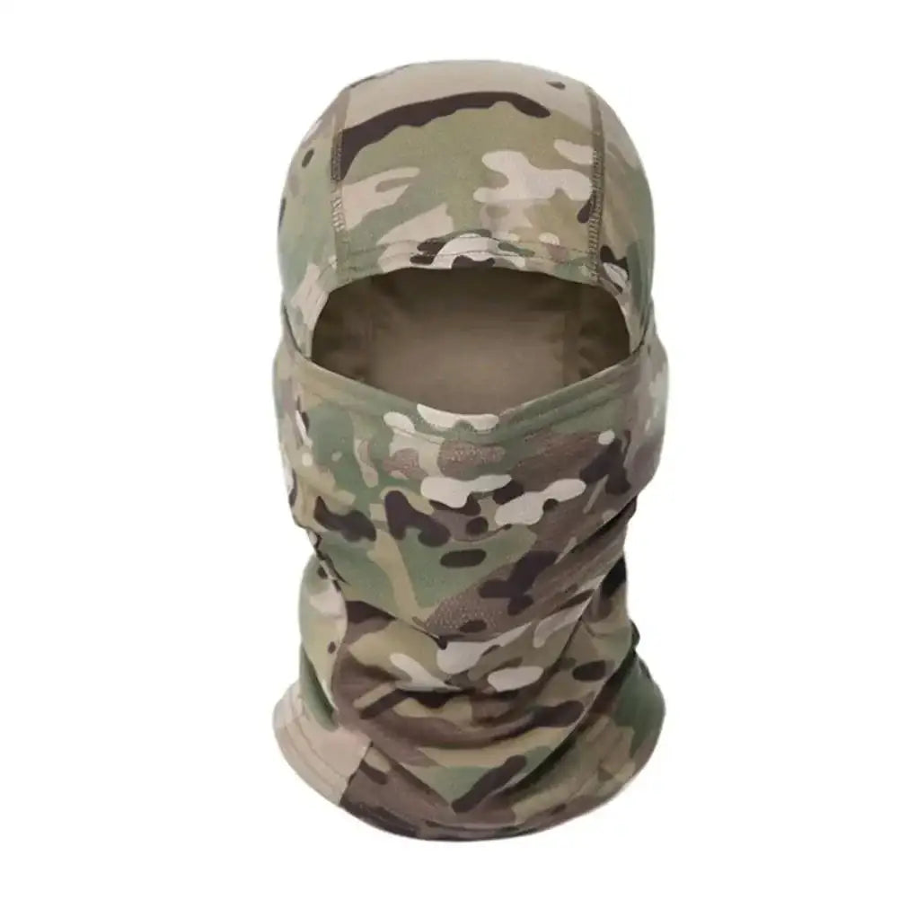 Camouflage patterned Y2K mask to stay warm and stylish in colder weather