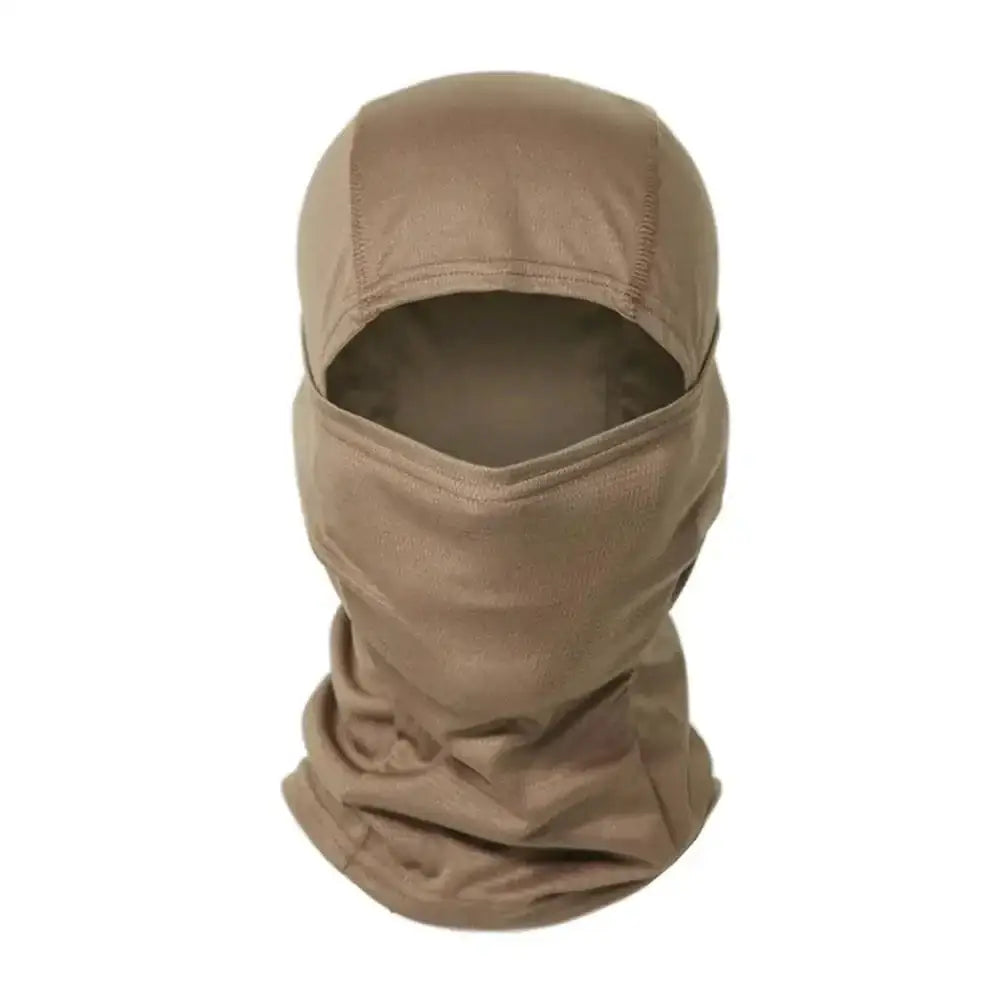 Tan Y2K Mask balaclava for staying warm, covering the head and leaving eyes exposed